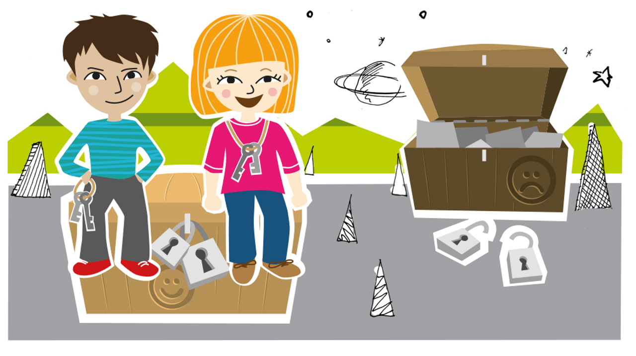 Illustration für: Du darfst schlechte Geheimnisse weitersagen!